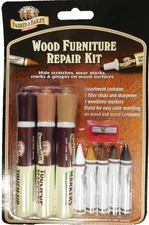 Parker & Bailey Wood Furniture Repair Kit, Markers, Filler Sticks & Sharpener