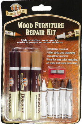 #ad #ad Parker amp; Bailey Wood Furniture Repair Kit Markers Filler Sticks amp; Sharpener $9.95