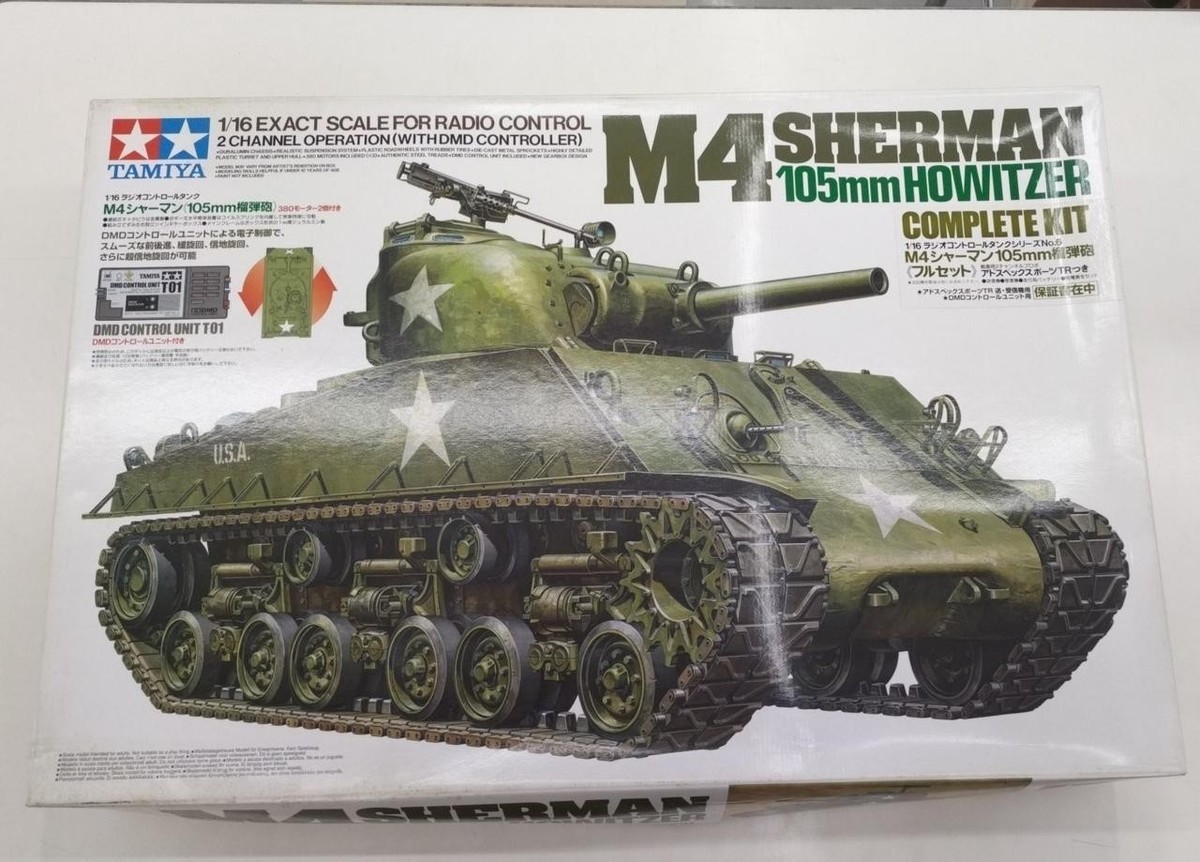 キャラクター TAMIYA M4 SHERMAN 105mm HOWITZER 1/16 TAMIYA M4