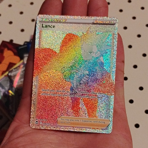 The Pokemon Company Lance 192/195 Silver Tempest Rainbow Rare Full Art Holo Eng