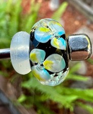 Trollbead unique ooak faceted flower event bead