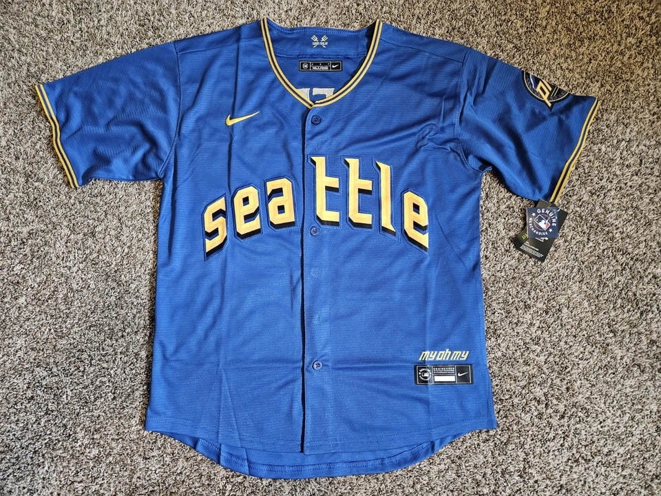 Camiseta deportiva clásica City Connect Ken Griffey Jr. #24 de los Seattle Mariners para hombre Foto 2 de 4