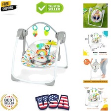 Playful Paradise Portable Compact Automatic Baby Swing with Music, Unisex, Ne...