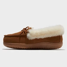Women's Shearling Moccasin Slippers – Chestnut Size 7 (NWT) dluxe by Dearfoams