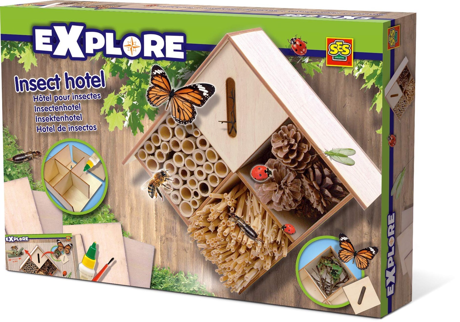 SES Creative 0643190 Исследуйте Экспериментальный комплекс Insektenhotel, Мехрфарбиг