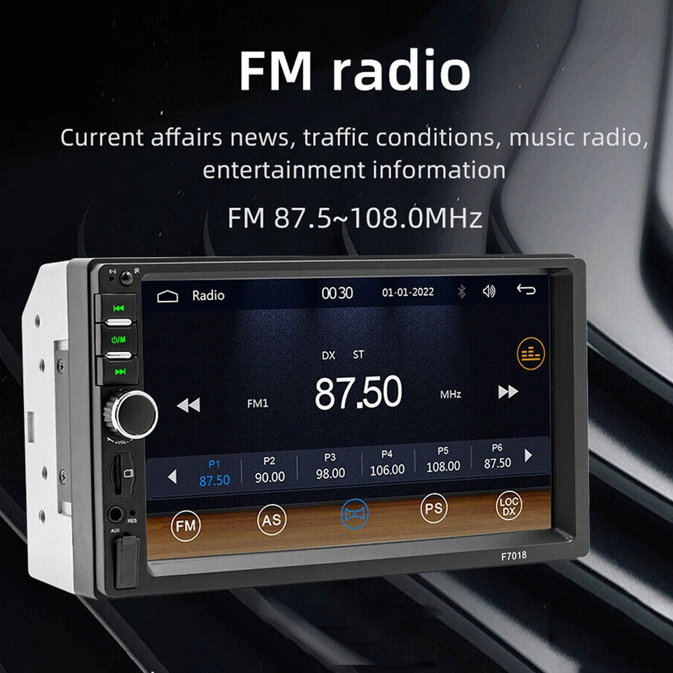Radio de coche estéreo de 7 pulgadas Carplay pantalla táctil Bluetooth Android reproductor de MP5 FM automático Foto 4 de 4