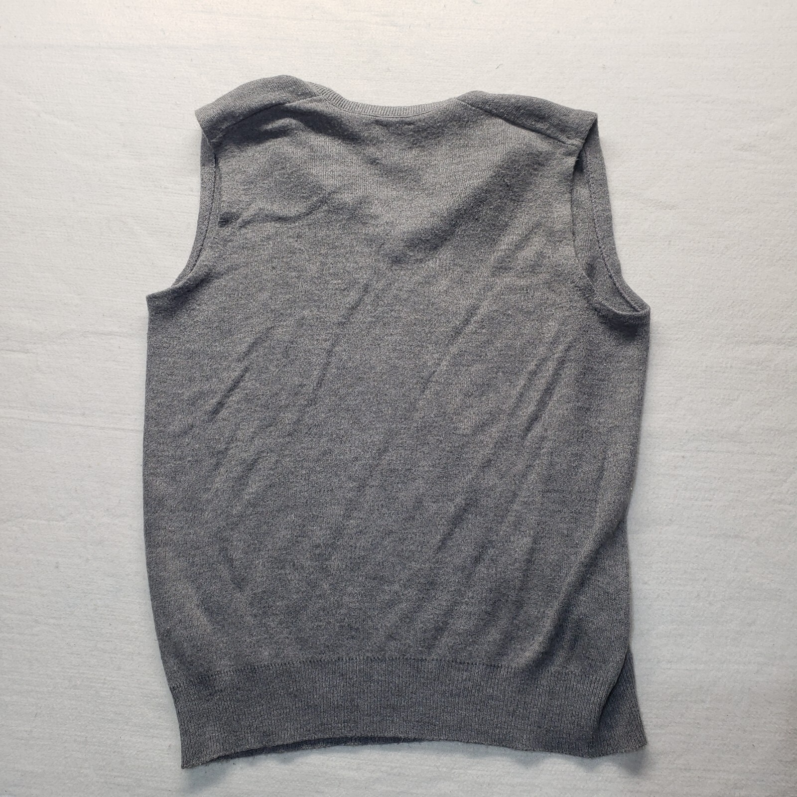 Robert Bruce Solid Gray Pullover Sweater Vest Adu… - image 6