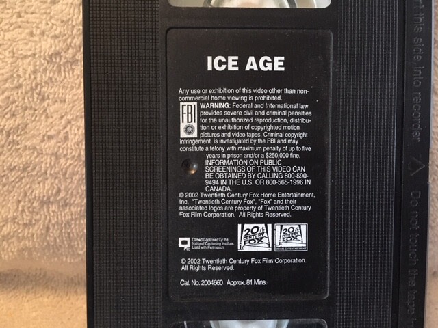 4 MOVIES ON VHS - ICE AGE, HOME ALONE, JURASSIC PARK, SCOOBY