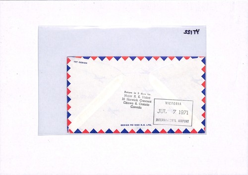 GREENLAND *Air Race* 1971 NARSSARSSUAQ CDS Cover LONDON VICTORIA Birds YT122 - Picture 6 of 12