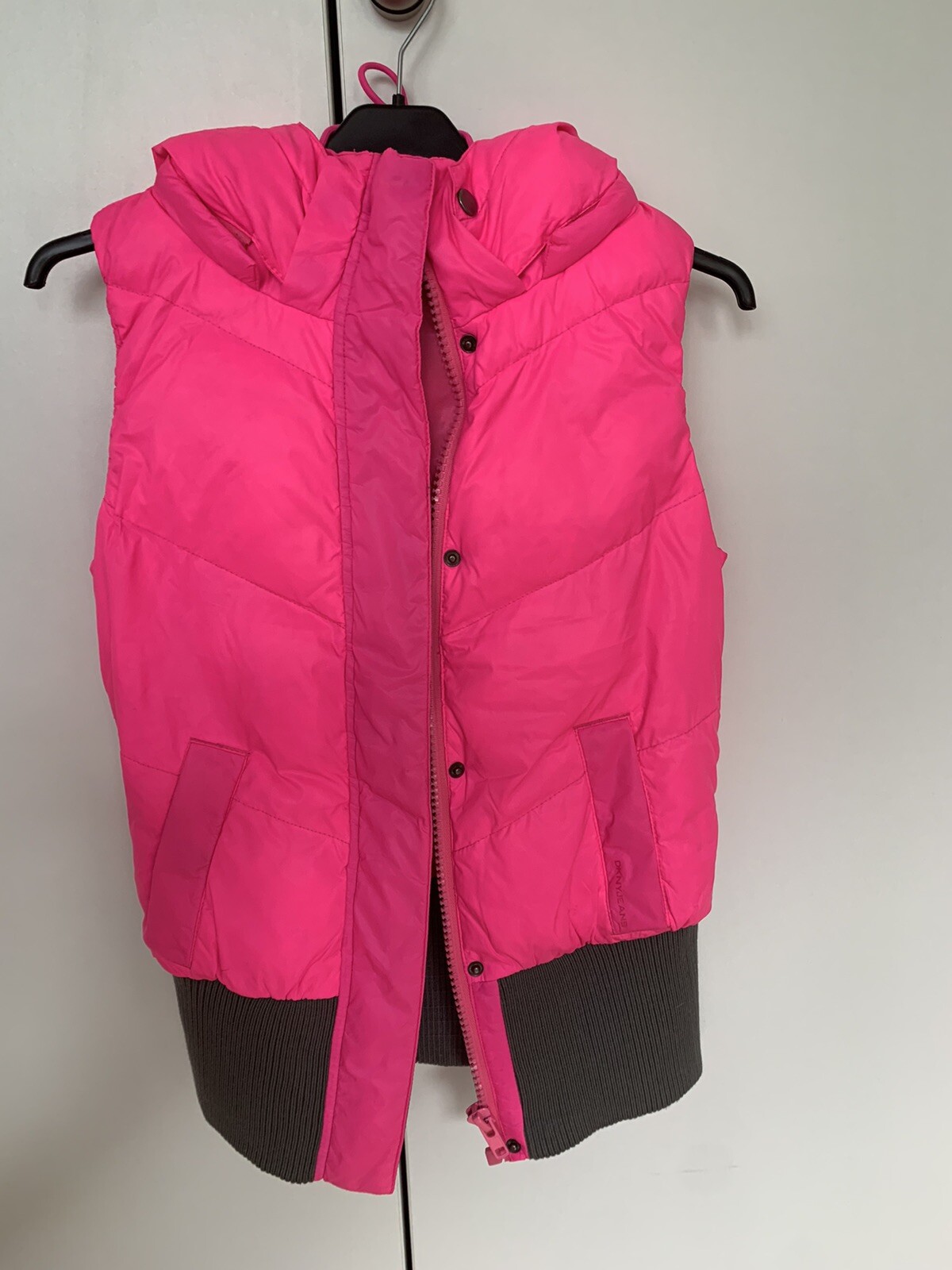 Dkny womens hooded Gilet | eBay