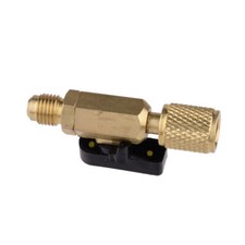 HVAC A/C Straight Shut-Off Ball Valve Adapter For R134a R410a 1/4" Fit mw