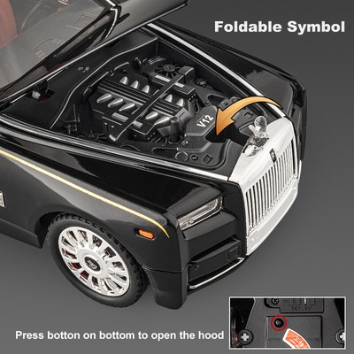 1:18 Scale Rolls-Royce Phantom Diecast Vehicle Model Car Toy