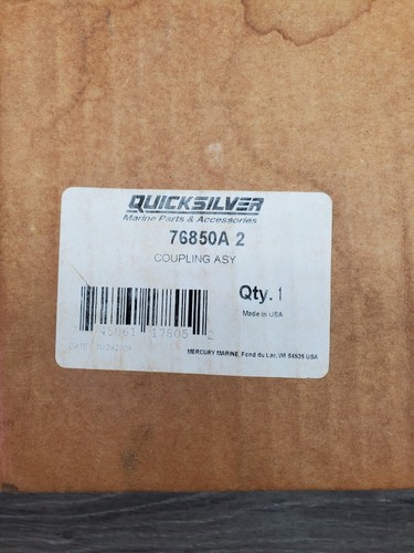 Mercury Quicksilver 76850A 2 Coupling Assembly NOS - Foto 5 di 5