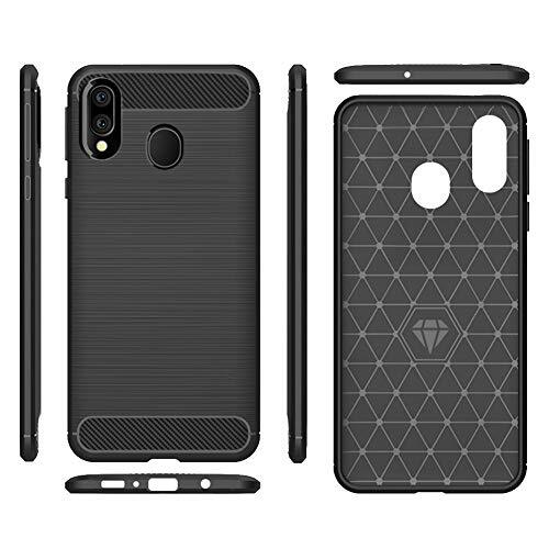 Custodia Samsung A20, Galaxy A20 Samsung galaxy A20 nera spazzolata TPU - Foto 5 di 8