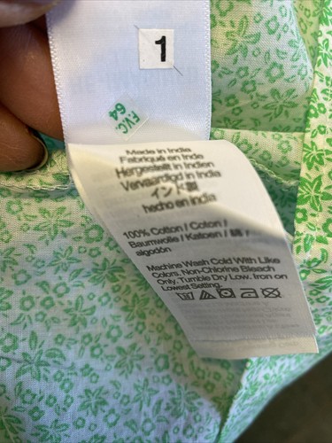 J. Crew Lightweight Cotton Shirt In Signature Fit Button Down Green Floral NWT M - Picture 5 of 10
