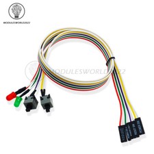 65cm atx Power  Reset Switch  2led HDD PC Desktop Computer ATX Cable button