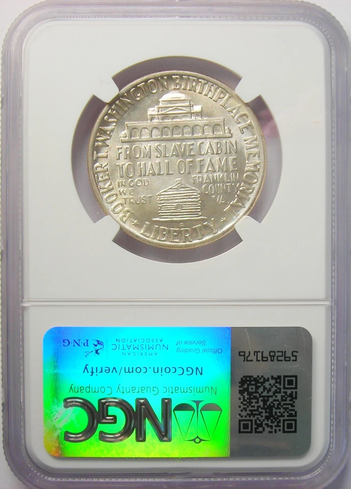 1948-D BTW Booker T Washington Half Dollar 50C - NGC MS67+ Plus Grade - Top Pop! - Image 3 of 3