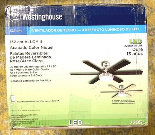 Westinghouse Lighting 7205100 Alloy II 52" Indoor Ceiling Fan, LED Light Kit - Picture 4 of 5