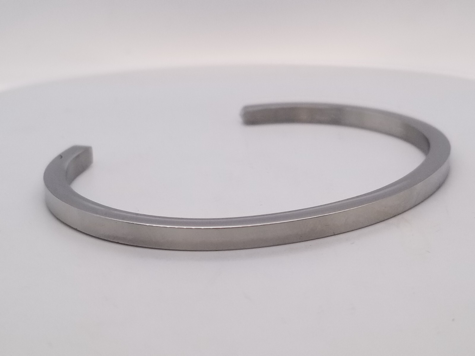 Lucleon Thin Silver Tone Cuff Bracelet - image 1