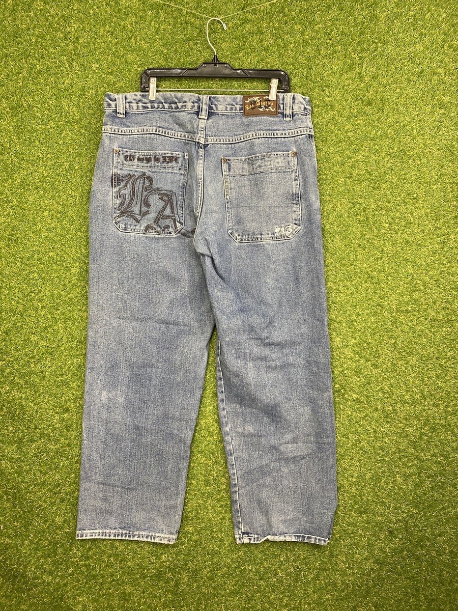 Guess Los Angeles 213 Jeans Rare Embroidered Jeans Mens Hip