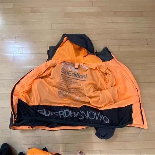 Superdry Snow Ski Edition Super G Multi Jacket in Black and Orange 2XL - Picture 13 of 16
