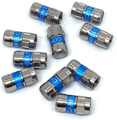 Kit 10pz Connecteur F Mâle A Pression 5,1mm beta cavi 505039