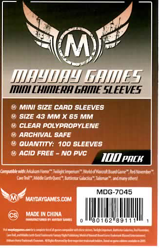 Card Sleeves Mini Chimera Game (43mm X 65mm) (100) 7045 by Mayday | eBay