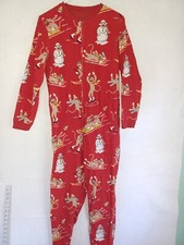 Nick Nora One Piece pajama suit S fleece ice skater monkey pockets zipper fun
