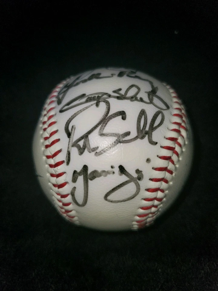 Logotipo firmado de los Marlins de Florida béisbol varios autógrafos Sheffield Fernández Nenn Foto 2 de 4