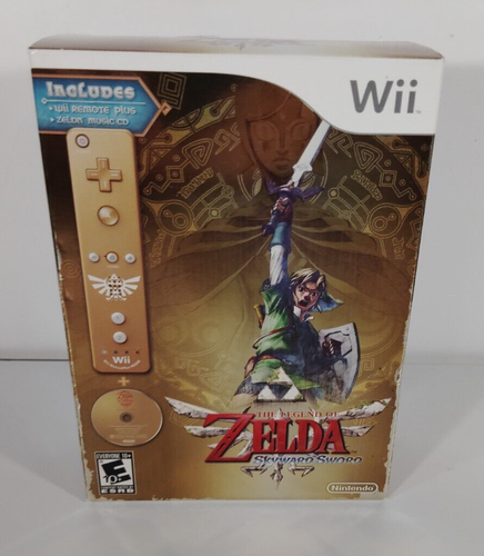 Zelda: Skyward Sword (Nintendo Wii) Controller Bundle CIB w/Nunchuck & CD *READ* - Picture 3 of 11