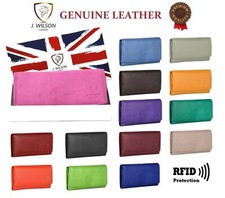 Ladies Designer Purse Leather Wallet RFID Safe Genuine Credit Card Holder Purse