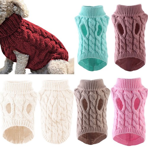 Pet Dog Warm Jumper Knit Sweater Clothes Puppy Cat Knitwear Costume CoatApparel‹ - Picture 1 of 19