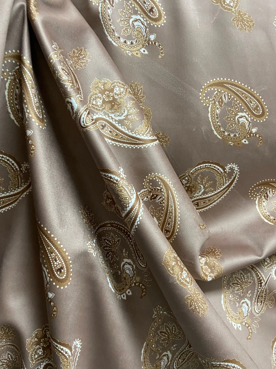 Velvet Paisley Fabric, 54" Wide, Upholstery Cushions Window Crafts, Sold by Yard