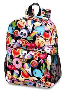black emoji backpack