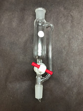 Laboratory Glass 25mL 14/20 Pressure Equalizing Addition Funnel 2mm PTFE Stpck