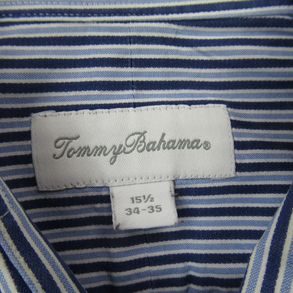 Tommy Bahama Shirt Mens 15.5 Long Sleeve Button Front Lightweight Stripes - Image 4 of 4