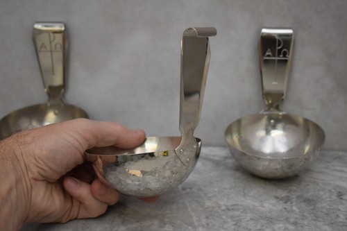 Church Holy Water Font, Made in Germany, Hand Hammered Bowl *3 Available (CU82) - Picture 8 of 17