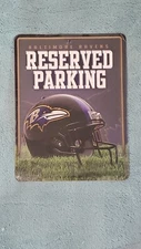Baltimore Ravens 8.5"x11" METAL RESERVED PARKING SIGN BRAND NEW RICO INDUSTRIES