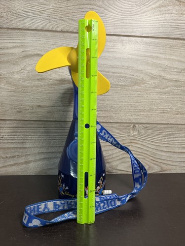 Disney Parks 12” Battery Operated Fan Blue Water Bottle Spray Mister w/ Lanyard - Picture 2 of 5