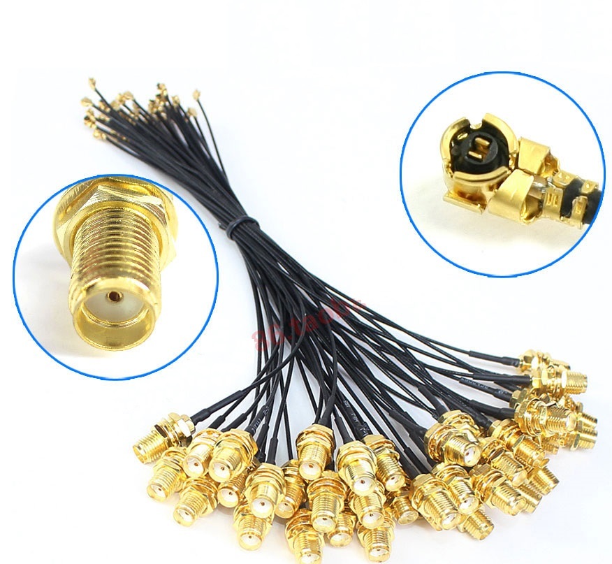10Pcs SMA Female Jack To IPX U.FL RF Female Adapter 1.13 Cable Connector
