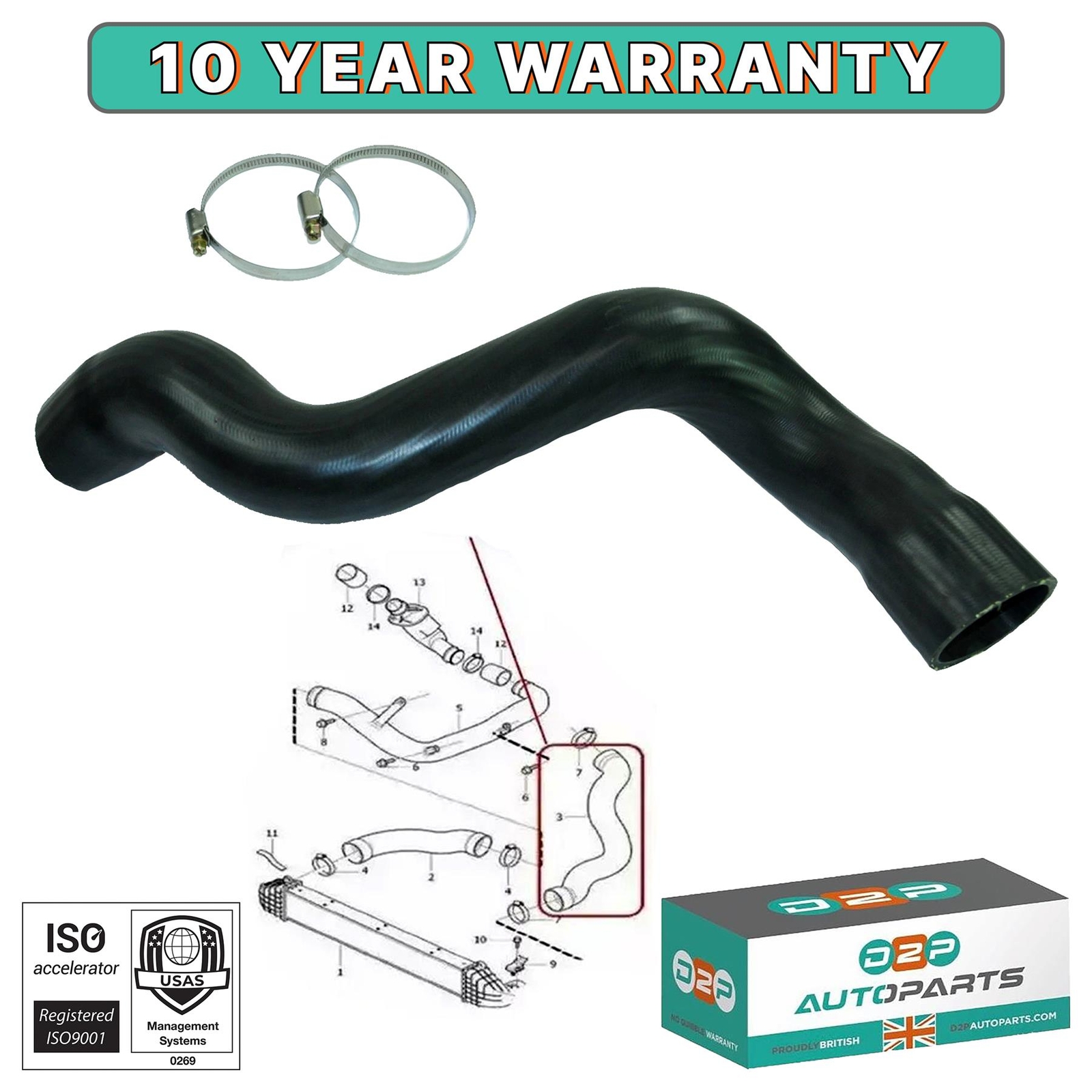 INTERCOOLER TURBO HOSE PIPE LEFT FOR VOLVO V60 S60 V70 S80 XC60 XC70 30741795