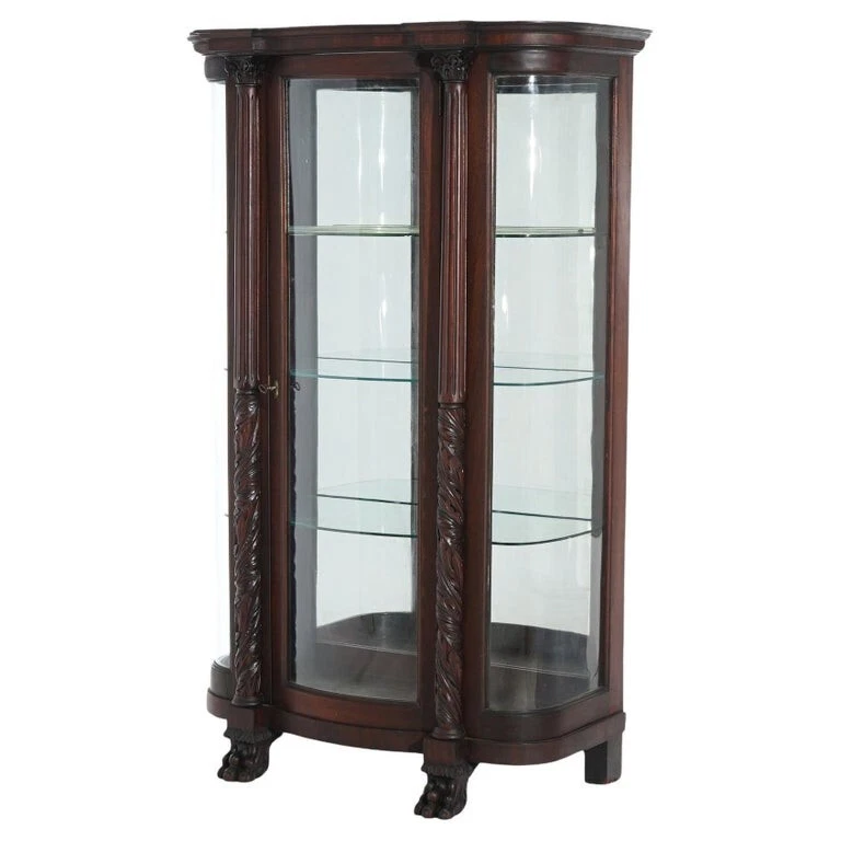 Glass Antique China Cabinets 1850-1899 Time Period Manufactured