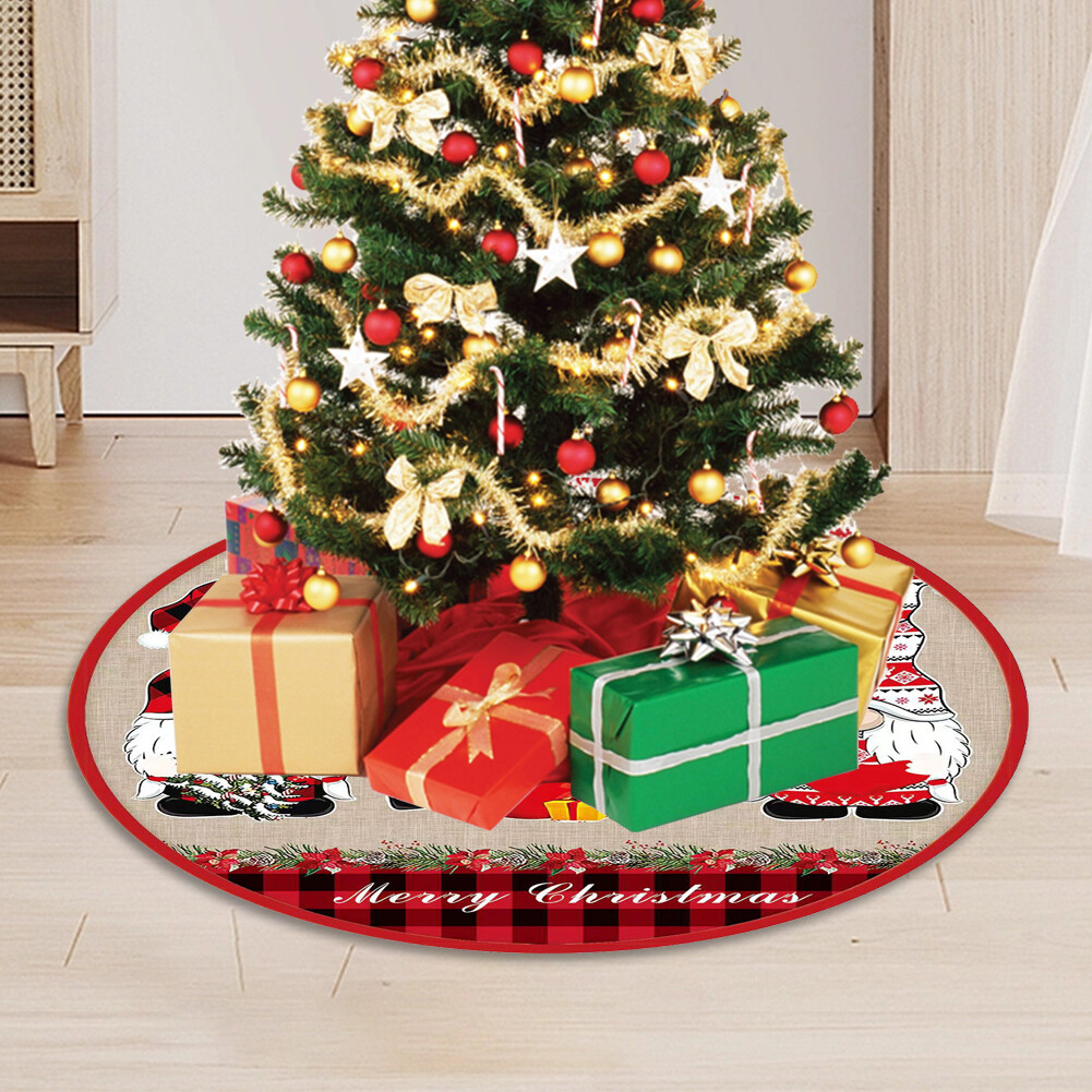Christmas Tree Skirts Christmas Tree Stand Rug 90cm for Xmas Tree (I