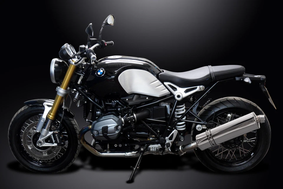 BMW R Nine T 2014-2019 Delkevic Slip On 18" Ovalado Acero Inoxidable Silenciador Kit Foto 4 de 4