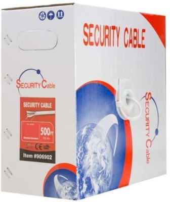 500Ft Stranded 18/2 Alarm CCA FTP Shielded Cable for Low Voltage LED, Burglar Sy