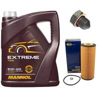 MotoröL Set 5W-40 5 Liter + ÖLfilter + Schraube FüR Seat Inca VW Caddy Polo 1.9