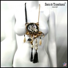 fashion accessorie collier necklace pendant jewelry luxury golden lariat unicorn