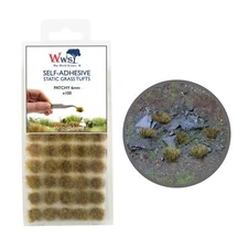 WWS Static Grass Tufts x 100 – Patchy, 6mm – Model Railway Wargame Scenery