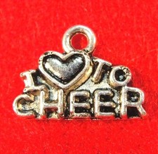 20Pcs. Tibetan Silver "I LOVE TO CHEER" Charms Pendants Earring Drops SP01