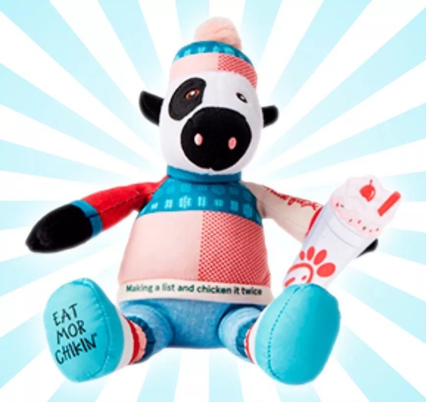 Chick fil a sales stuffed cow christmas